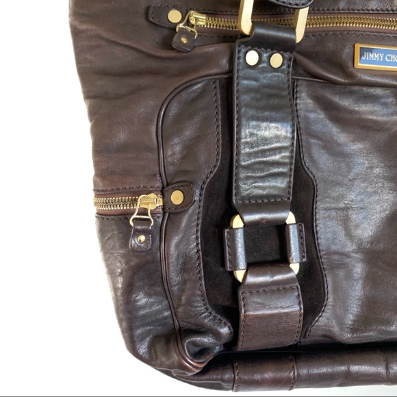 Jimmy Choo Chocolate Leather Tote - Picture 3 of 16